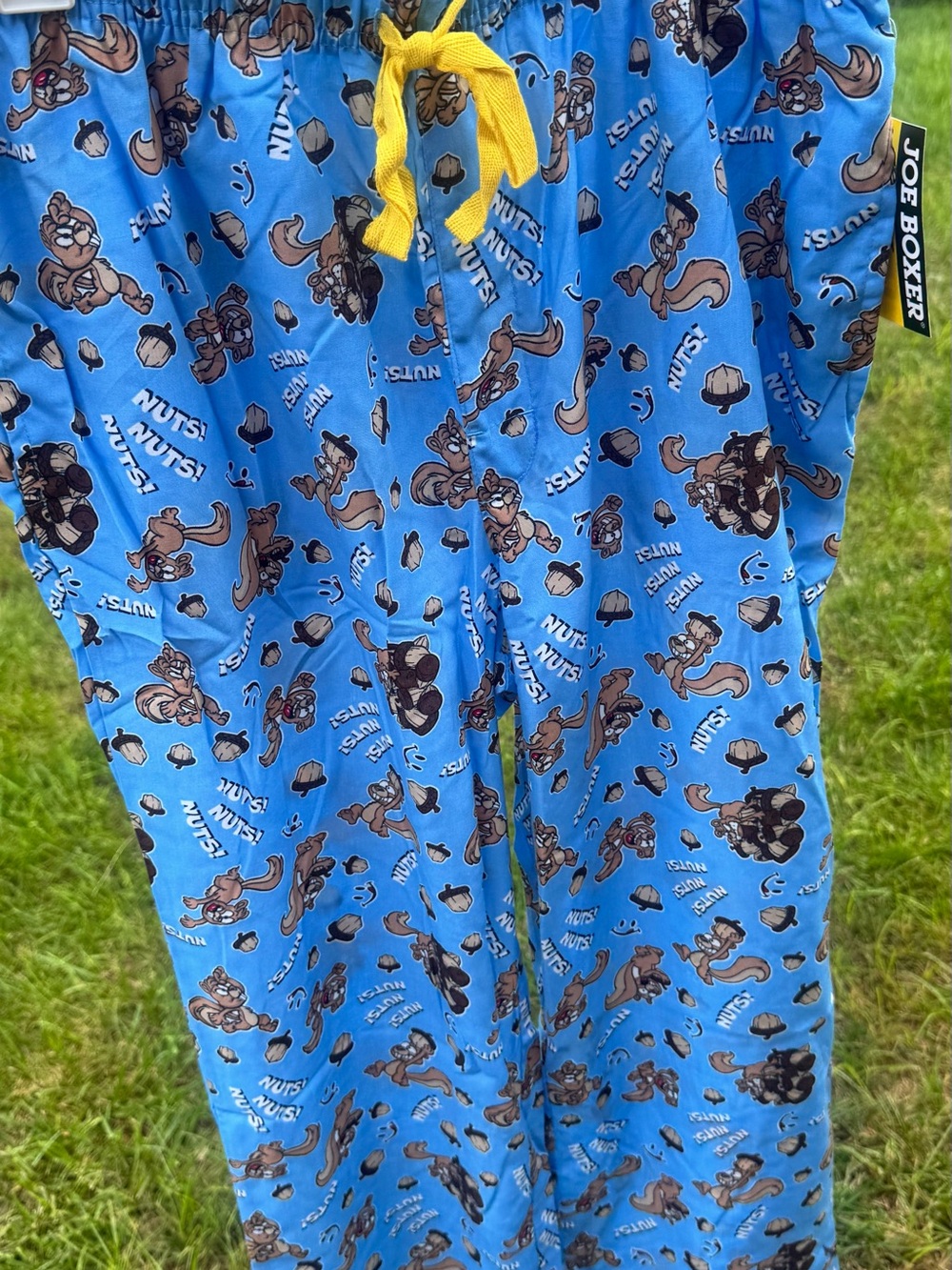 Joe Boxer Bright Blue Squirrel & Acorn woman 6 pieces Pajama